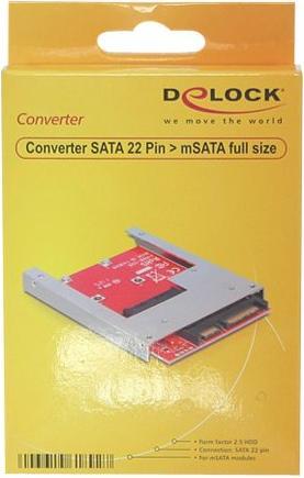 Image du produit Delock Adaptateur mSATA vers SATA, incl. 2.5" (en anglais)