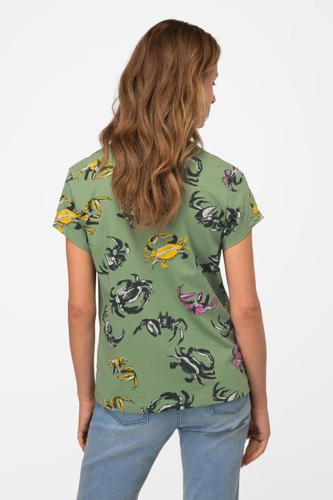 Produktbild Laurasøn T-Shirt, Krabben Print, V-Ausschnitt, Halbarm (L)