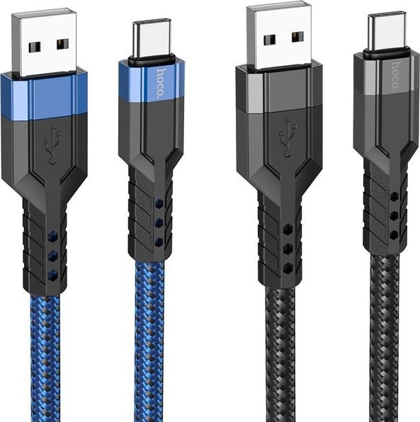 Produktbild Hoco U110 1.2M robustes USB-C zu USB-A Kabel, black, langlebig und resistent (1.20 m)