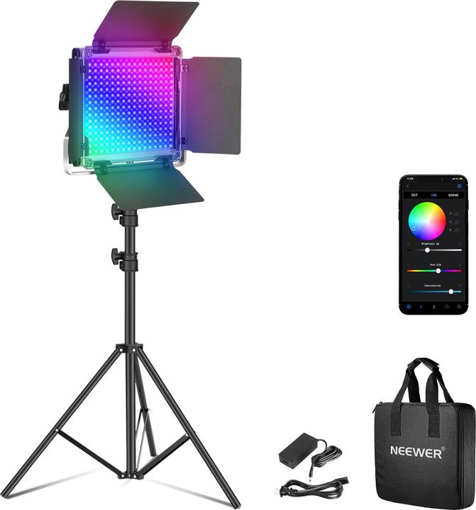 Image du produit Neewer 660 Pro RGB LED Video Light With Barndoor (Lumière vidéo)