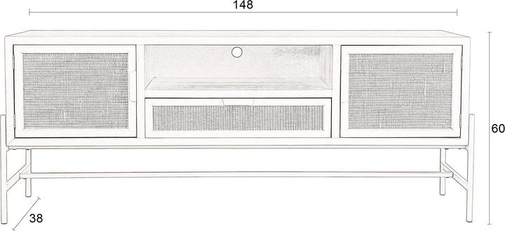 Image du produit Dutchbone Yasu Sideboard Beige (148 x 38 x 60 cm)