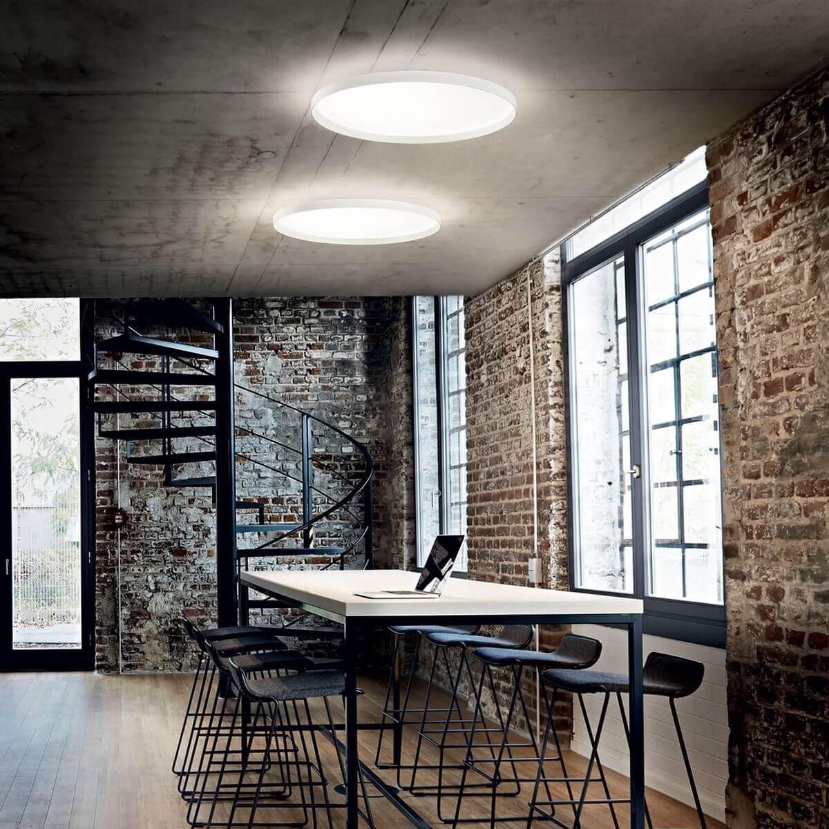 Thumbnail - Ideal lux, Wandleuchte + Deckenleuchte, FLY LED Deckenleuchte 26W ⌀450mm Weiss IP40 warmweiss 254272 (3700 lm)