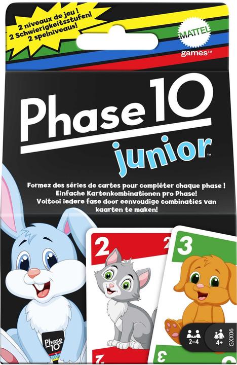 Image du produit Mattel Games Phase 10 Junior (Allemand, Anglais, Espagnol, Français, Italien, Néerlandais, 2 - 4 Joueur)