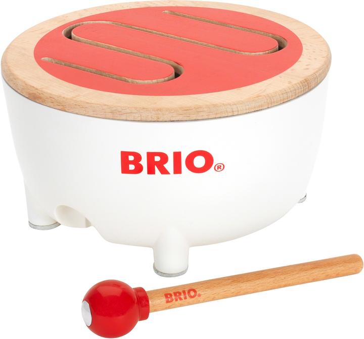 Actual product image Brio Wood musical instrument drum (German, French, Italian, English)