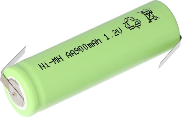 Actual product image AccuCell Akku Flat Top Mignon AA mit Lötfahne in Z-Form (1 pcs., AA, 800 mAh, Battery + charger)