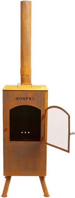 Image du produit Bonfeu BonCarr QLP Roest Tuinhaard - L 35 x B 35 x H 153 cm - Cortenstaal - bruin - Tuinhaard - Terrasverwa