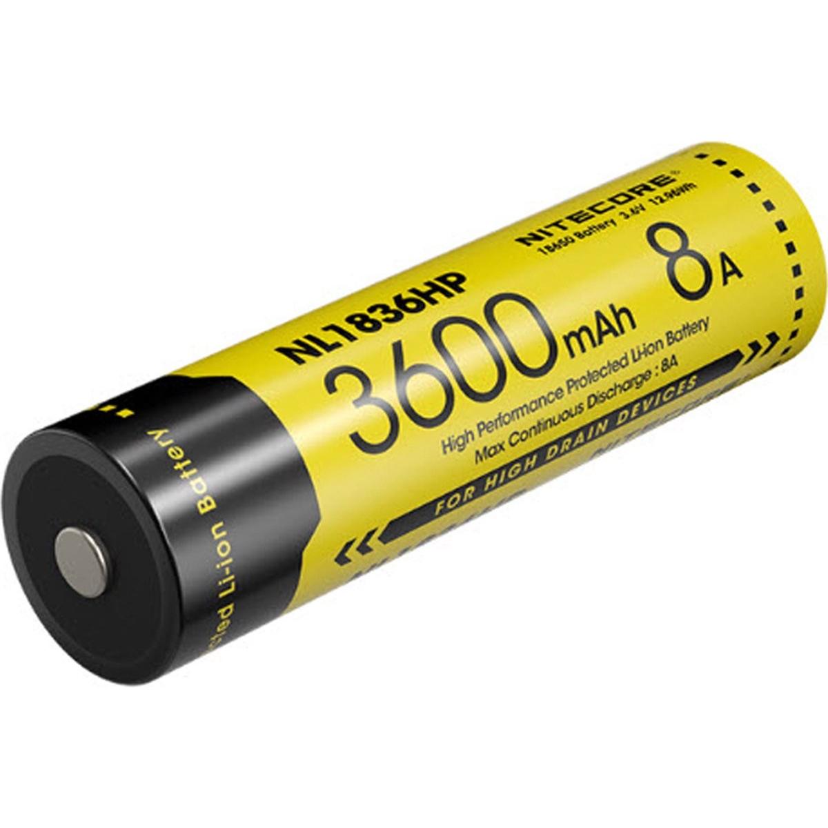 Nitecore, Accessori per torce, Batteria Li-Ion 18650 - 3600mAh - NL1836HP