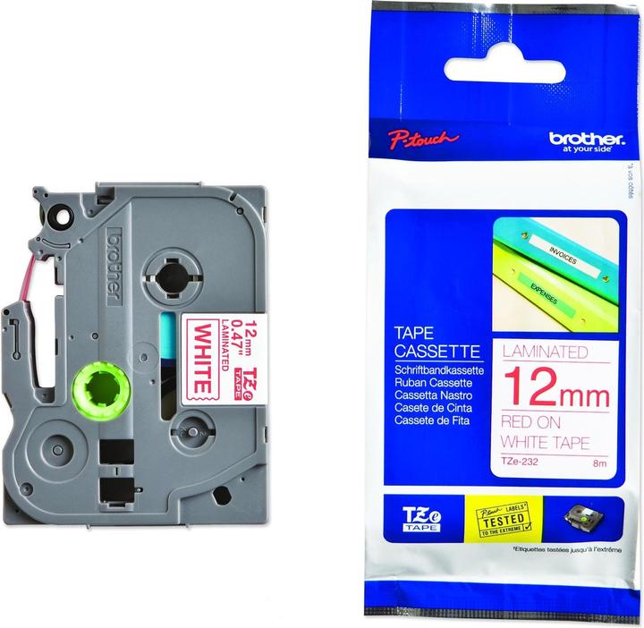 Produktbild Brother Tze-232 (1.20 cm, Weiss, Rot)