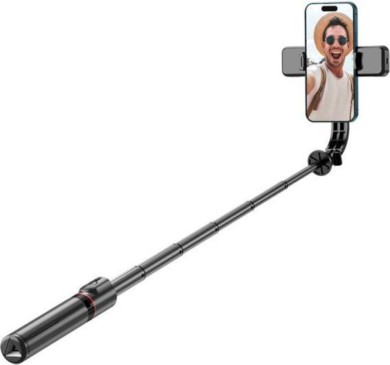 Produktbild Tech-Protect L05S Bluetooth selfie stick with tripod up to 105cm with LED lamp - black