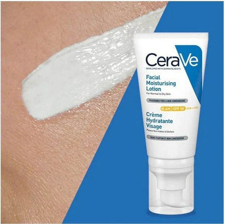 Produktbild CeraVe Moisturizing Facial Lotion (52 ml, 24h Creme, SPF 50)