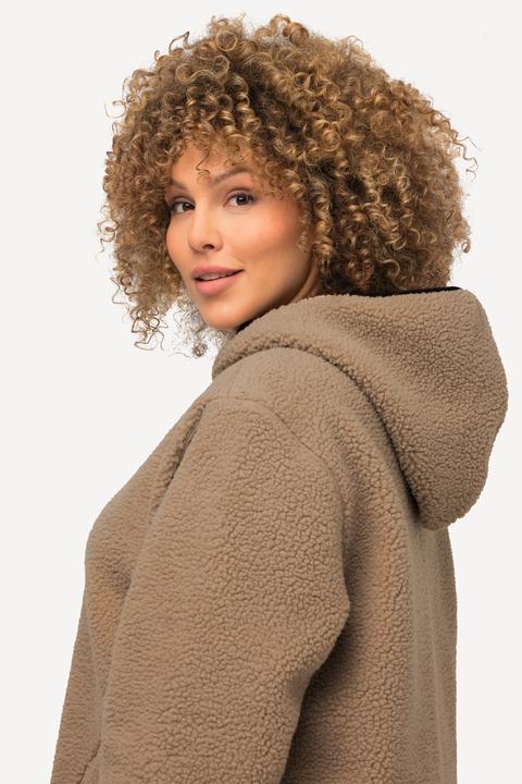Produktbild Ulla Popken Teddyjacke, Kapuze, Reissverschlusstaschen, Steppnähte (62)