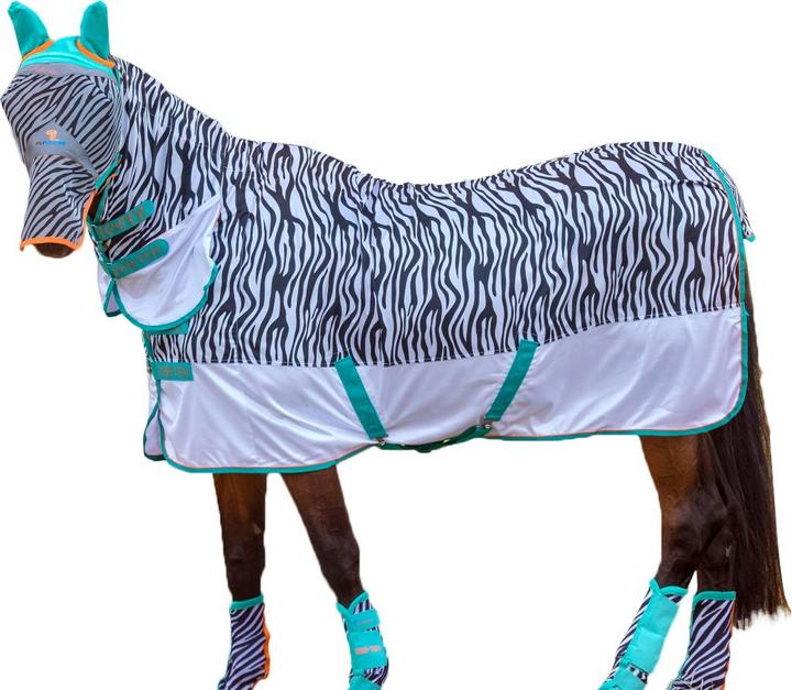 Produktbild Tempest Original ZebTek ComboKragen Zebramuster Fliegenschutz Pferdedecke (213.36 cm)