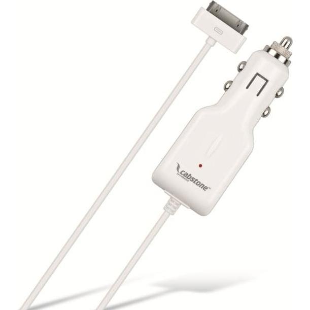 Cabstone KFZ-Ladekabel für Apple iPad/iPhone/iPod 30-Pin, 1 A, weiss, Auto Adapter, Weiss