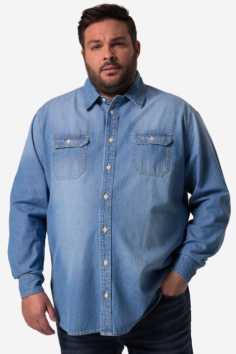 Produktbild John F. Gee Jeanshemd, Langarm, Kentkragen, Modern Fit (XL)