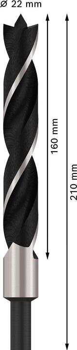 Actual product image Bosch Professional Zubehör PRO Wood Wood twist drill, 22 x 160 x 210 mm (13 mm)