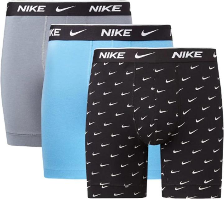 Grey, Swoosh Print, UNI. BLUE