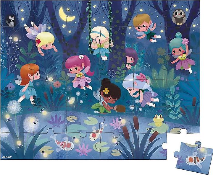 Actual product image Janod Puzzle fairies and water lilies (36 pieces)