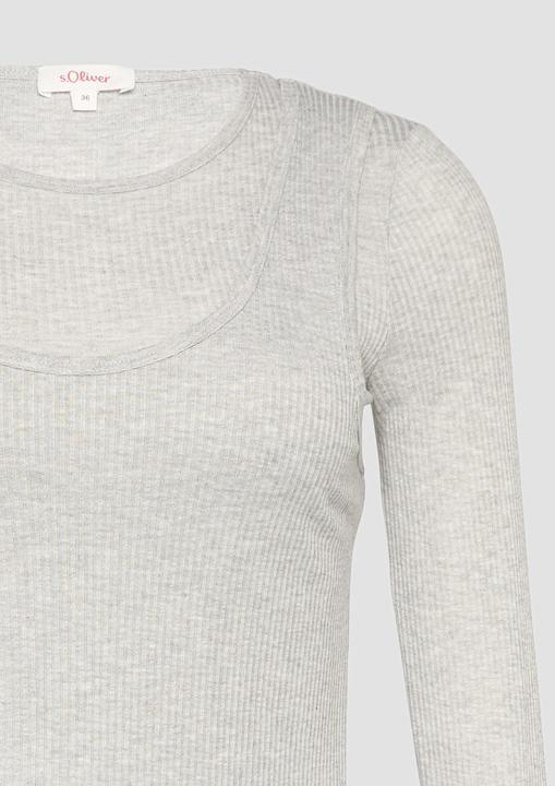 Actual product image S.Oliver T-Shirt Geripptes Jersey-Shirt im Layering-Look (48)