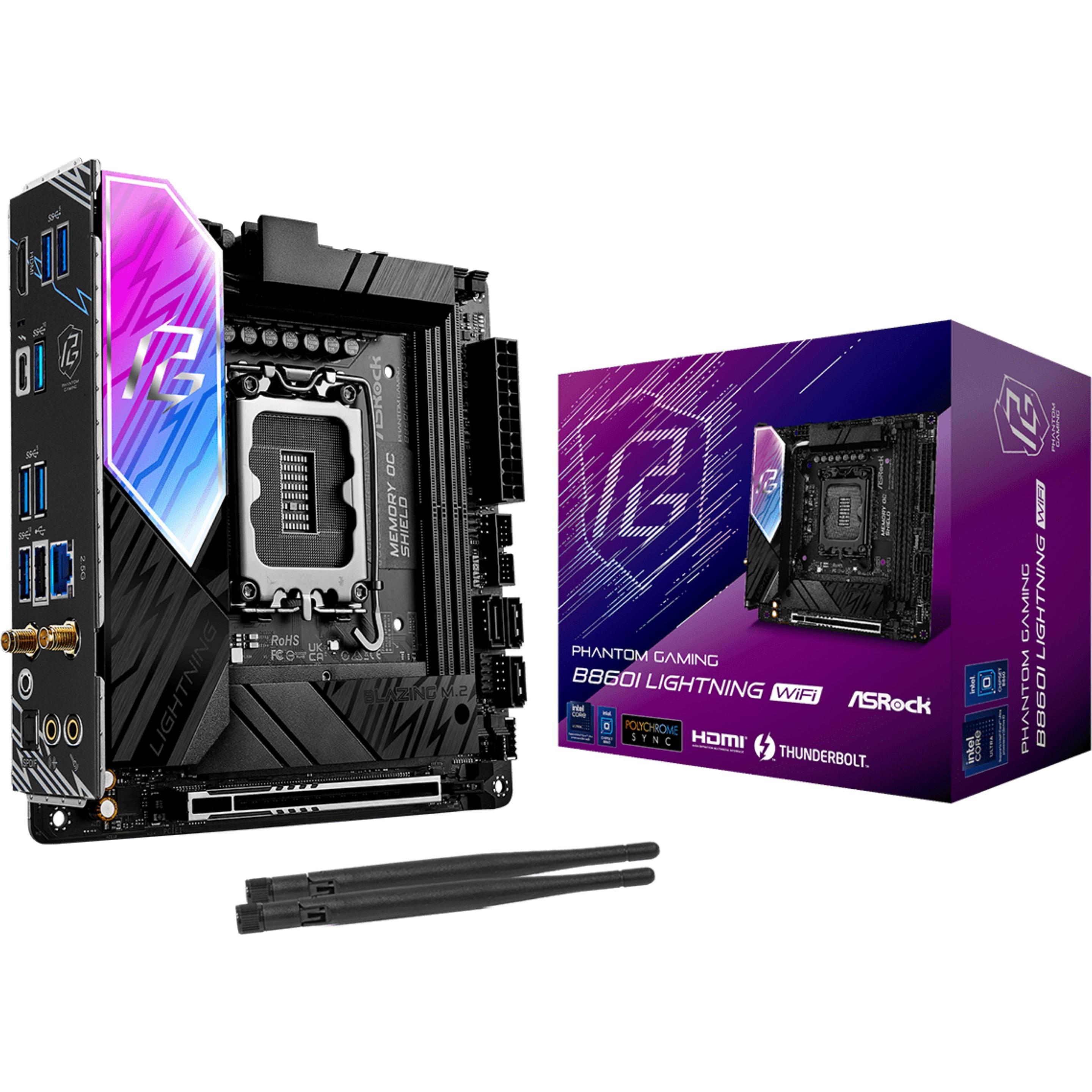 AsRock MB Intel 1851 B860I Lightning WiFi (LGA 1851, Intel B860, Mini-ITX), Scheda madre