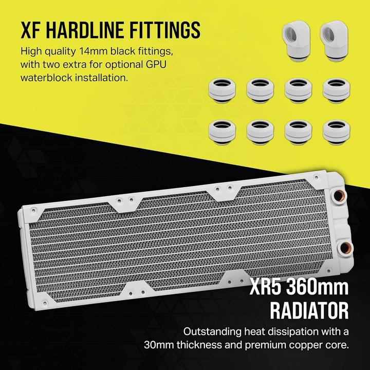 Actual product image Corsair CPC Hydro X iCUE XH405i RGB Kit white