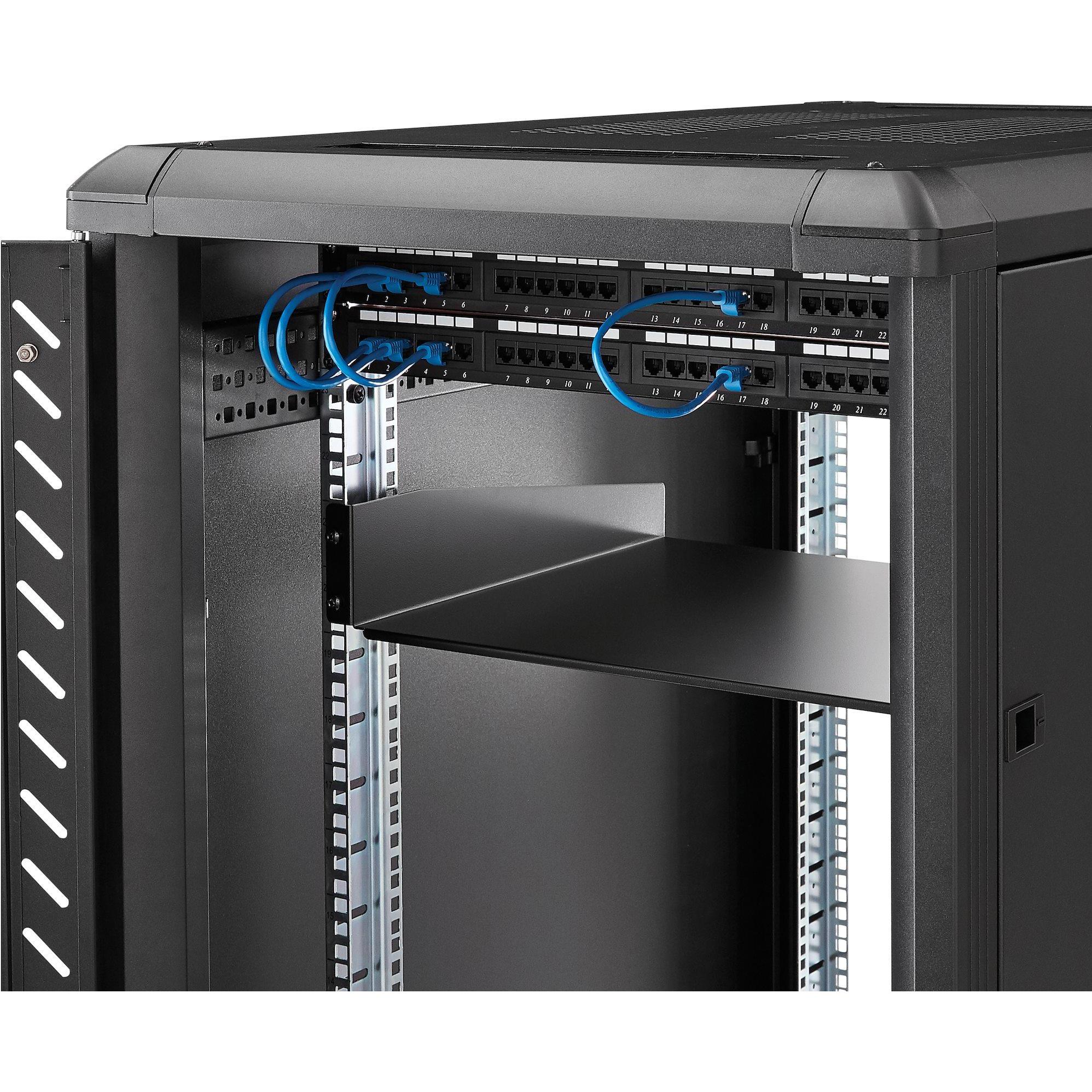 Thumbnail - StarTech Server Rack Cabinet Shelf, Serverschrank Zubehör, Schwarz