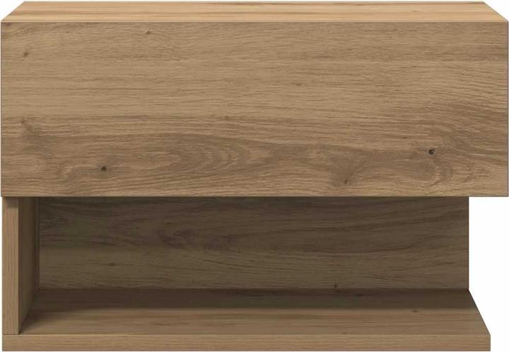 Produktbild vidaXL Nachttisch Wandschrank Nachtschrank Nachtkommode Hängend Artisan-Eiche (46 x 29.5 x 30 cm)