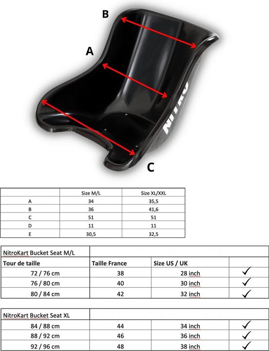 Image du produit Oplite NitroKart - FiberGlass Bucket Seat (M/L)