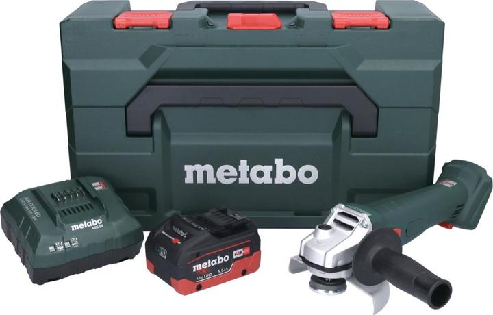 Actual product image Metabo W 18 7-125 Battery angle grinder 18 V 125 mm + 1x battery 5.5 Ah + charger + metaBOX (125 mm)