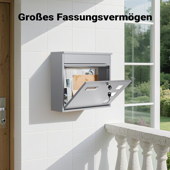 Actual product image Wiltec Design Mailbox V12 Letterbox Postbox Pillar Letter Mail Post Box