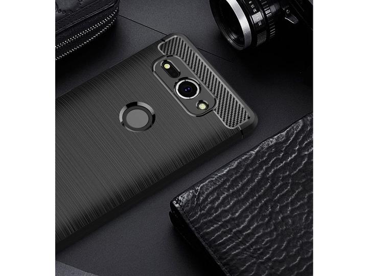 Produktbild Screenguard Sony Xperia XZ2 Compact Hülle Carbon Brushed Soft TPU (Sony Xperia XZ2 Compact)