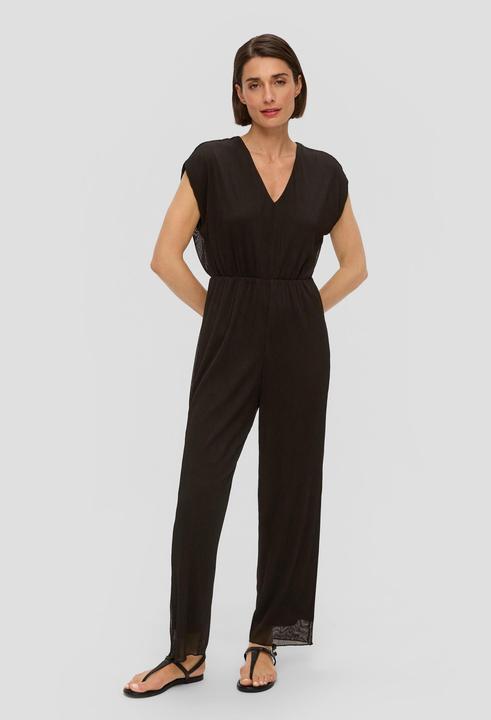 Produktbild s.Oliver Overall Plissierter Jumpsuit aus Mesh (40)