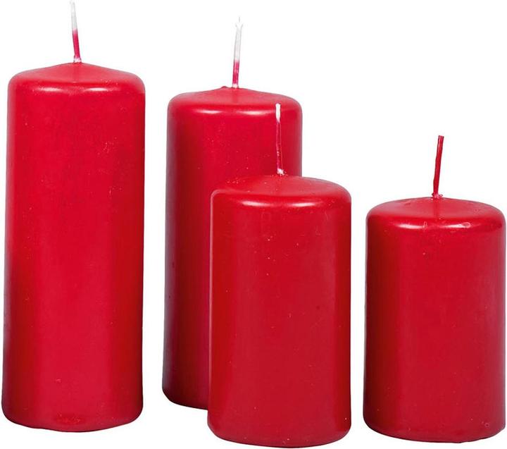 KCB Bougie ronde de l'Avent bordeaux 4 Paquets (4 pcs)