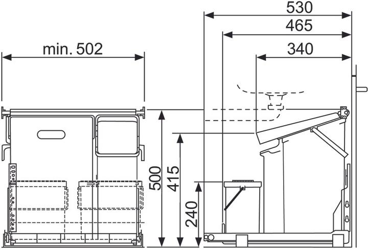 Produktbild Müllex Kehricht-Auszugsystem (43 l)