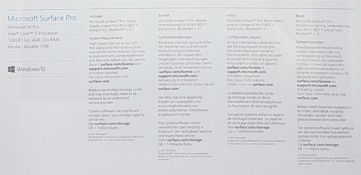 Produktbild Microsoft Surface Pro (12.30", 128 GB, 4 GB, Intel Core i5-7300U)