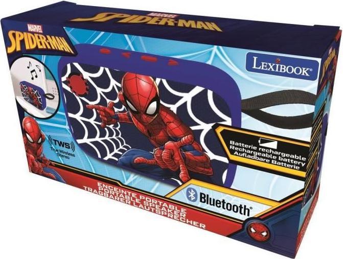 Immagine prodotto Lexibook Altoparlante radio portatile Bluetooth Spider-Man con finitura in tessuto