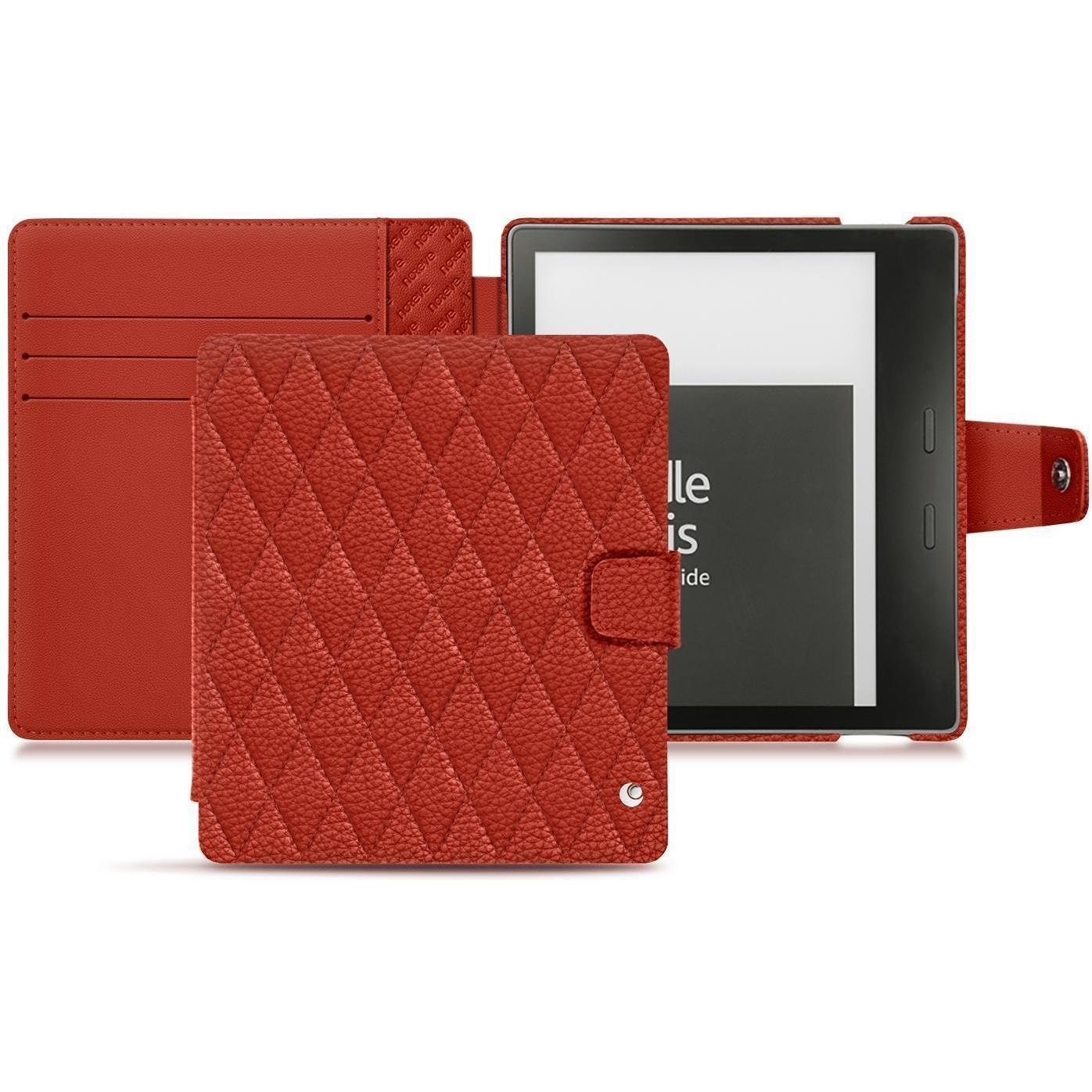 Noreve Lederschutzhülle Wallet (Kindle Oasis (2019)), eReader Zubehör, Orange