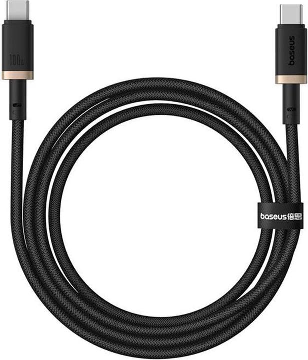 Produktbild Baseus Dura Typ C auf Typ C 100 W Schnellladekabel 1 m Schwarz Gold (1 m, USB 3.2 Gen 1, 100 W)