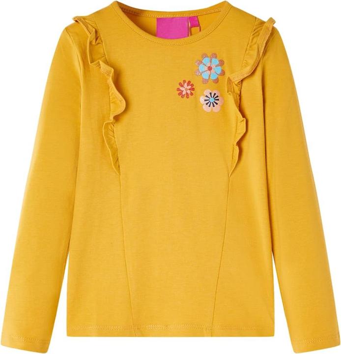 Immagine prodotto vidaXL Camicia da bambino a maniche lunghe Cognac 128,Materiale: 95 % cotone. 5 (128)