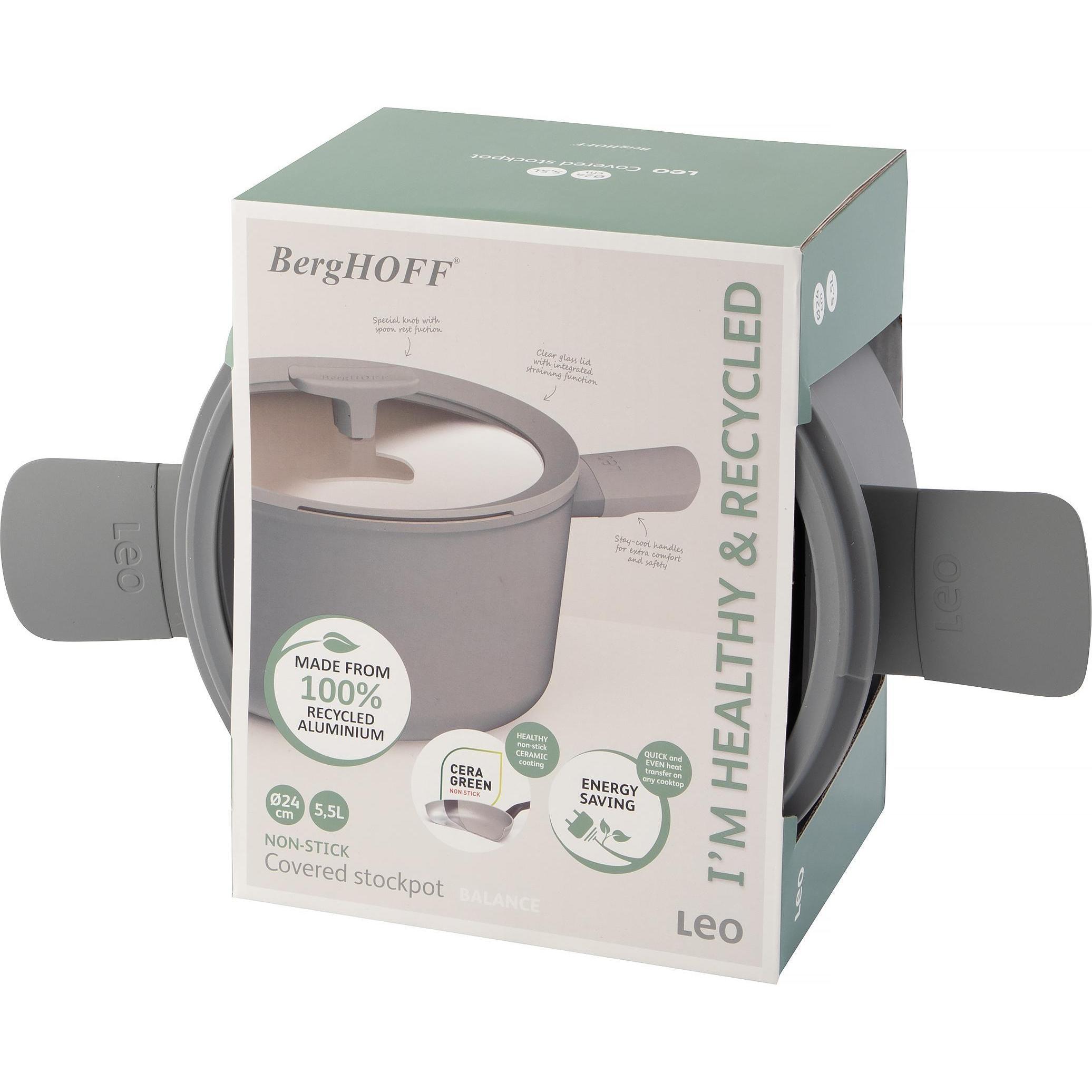 Thumbnail - BergHoff Kochtopf Balance 24 x 14, 24 cm, Pfanne + Kochtopf, Grau