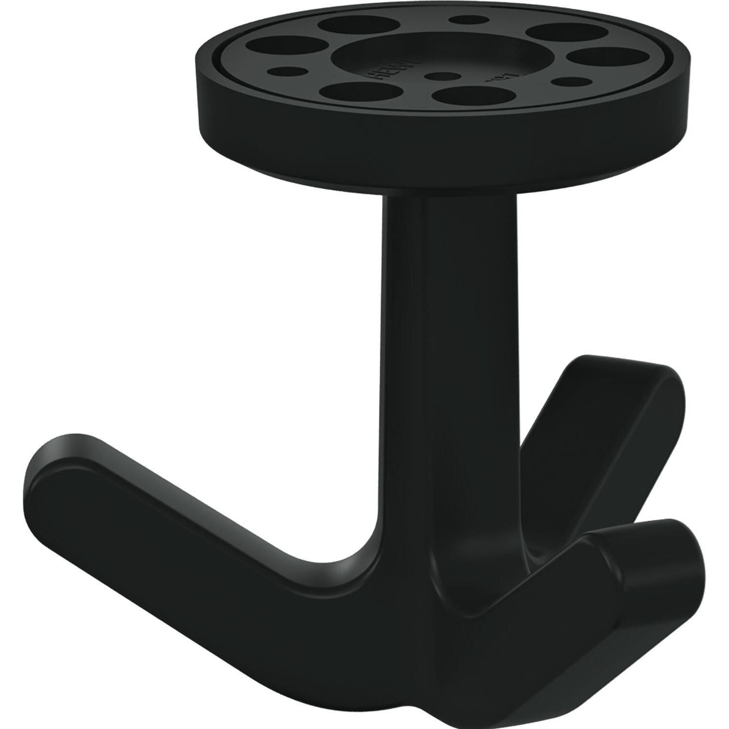 Hewi, Garderobe + Kleiderhaken, Dreifachhaken Serie 477 matt, elastisch 90 tiefschwarz Höhe 69 mm Ø 51 mm