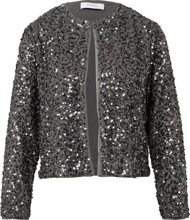 Comma Indoor-Blazer Blusenjacke mit Allover-Pailletten