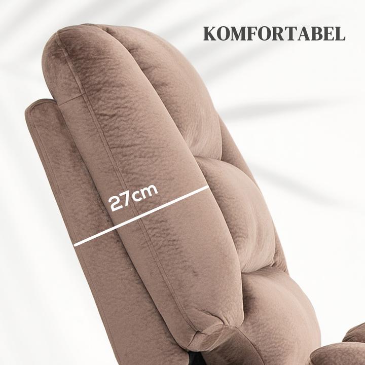 Produktbild Homcom Elektrischer Aufstehsessel Polyester, Schaumstoff Braun