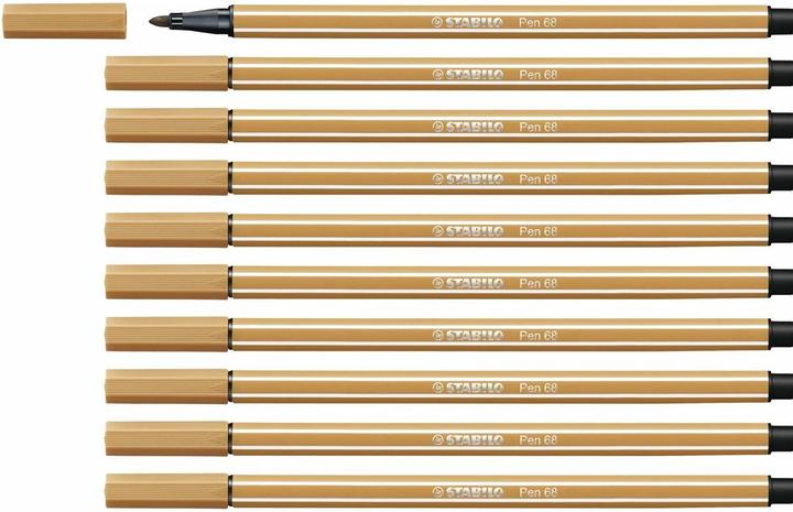Immagine prodotto STABILO Pennarello Premium - Penna 68 - confezione da 10 - ocra scuro (Ocra scuro, 10 x)