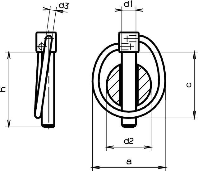 Image du produit BestaPac Goupille abattante zinguée 4.5x3.4x42