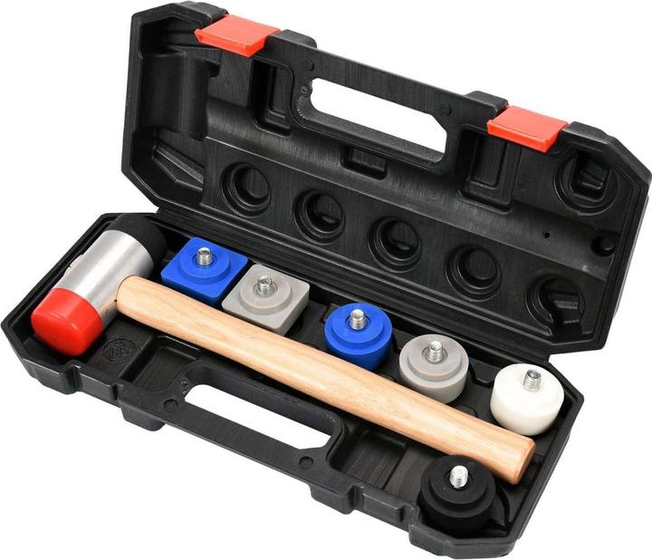 Actual product image Yato Professional soft-face hammer with spare heads set 8 pcs YT-45905 (1250 g)