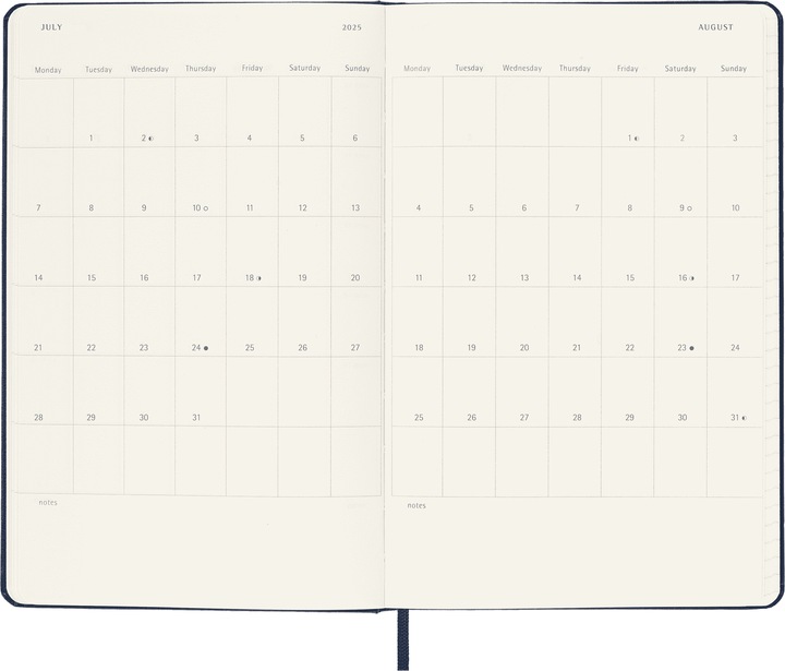 Actual product image Moleskine Daily calendar (A5, English)