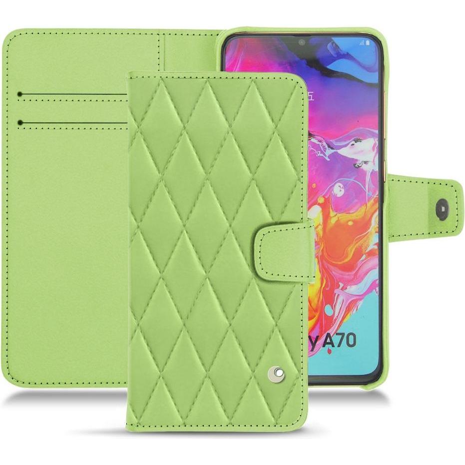 Noreve Lederschutzhülle Wallet (Samsung Galaxy A70), Smartphone Hülle, Grün