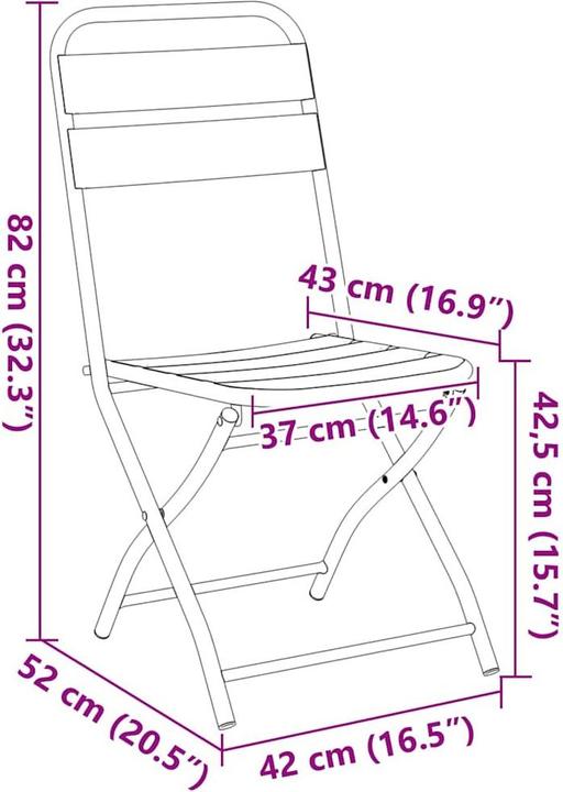 Produktbild vidaXL Gartenstuhl