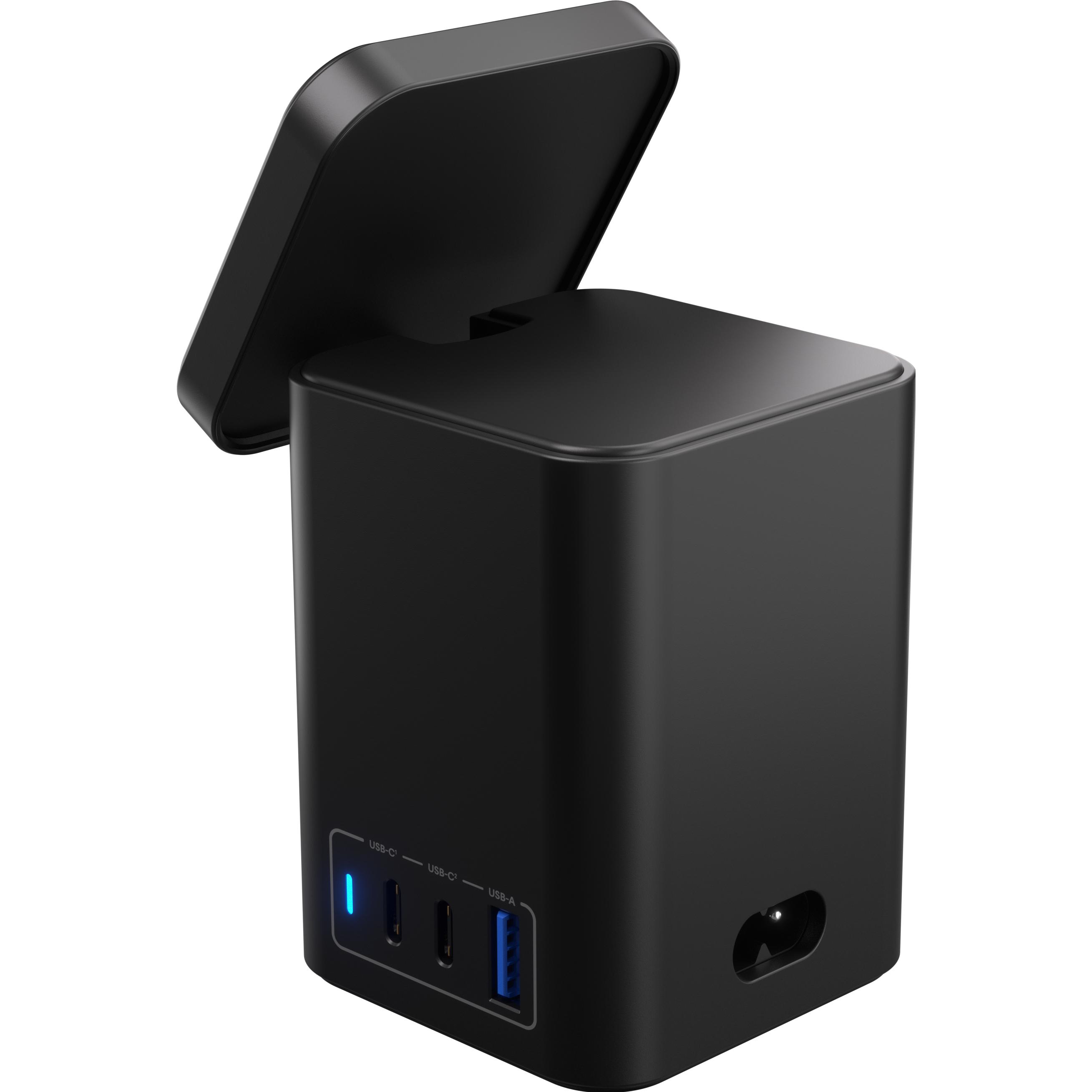 Livoo 4-in-1-Ladestation GaN 65 W (65 W), USB Ladegerät, Schwarz