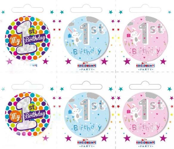 Produktbild Apac Abzeichen 1. Geburtstag 6erPack Karton